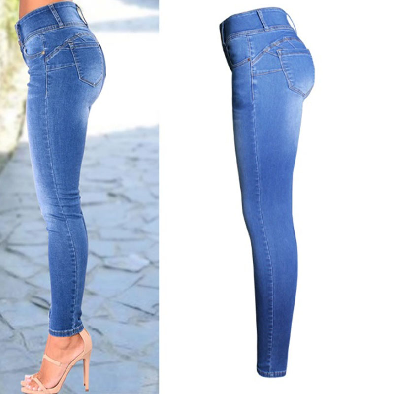 High-waisted Skinny trousers jean pants (6)
