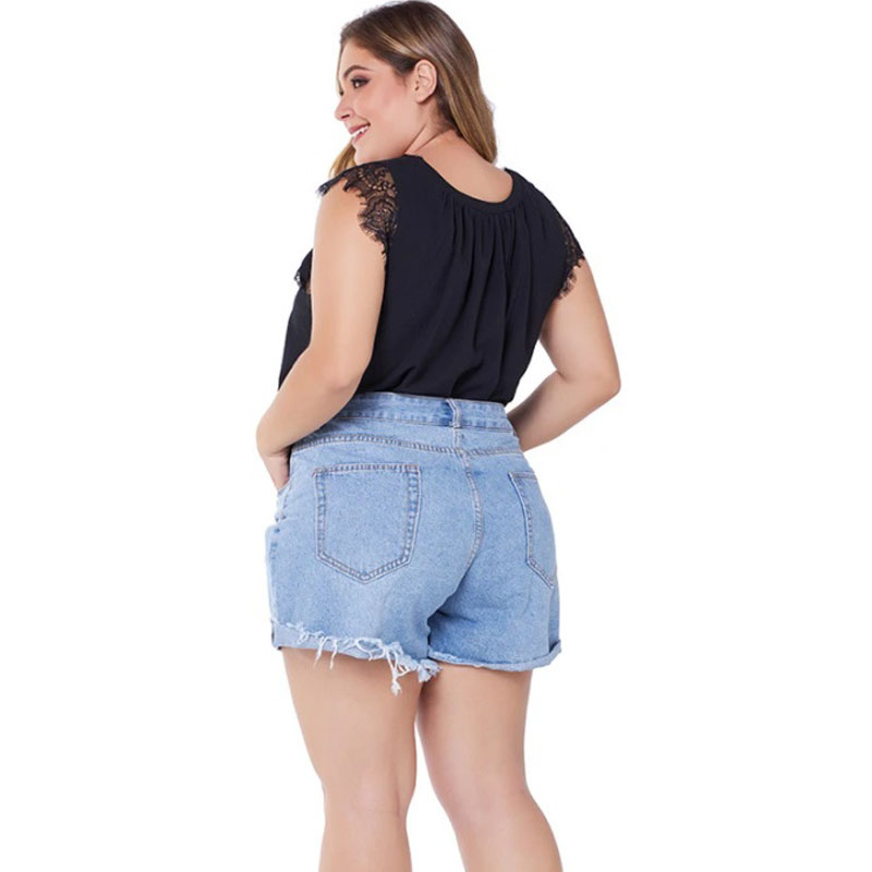 Custom Summer XL Fashion Women Shorts Denim Jeans (4)