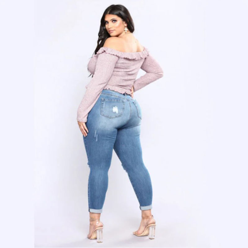 Customized Lady Pants Women Denim Jeans (2)