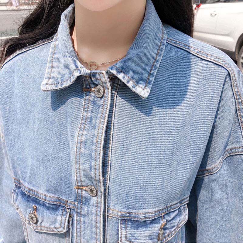 Factory High Quality Lady Denim Custom Jackets Jean Jacket (9)