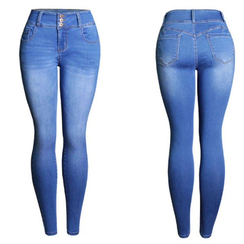 High-waisted Skinny trousers jean pants (4)